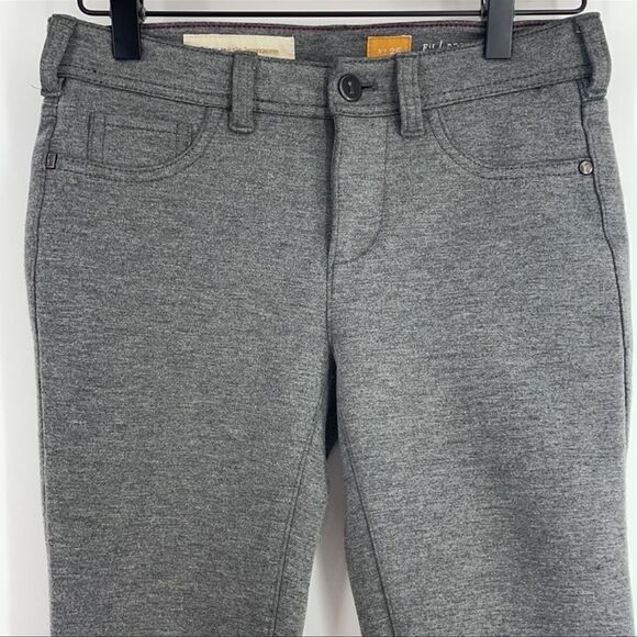 Pilcro and the Letterpress Stretch Fit Serif Ponte Knit Pants Gray 26 - Picture 4 of 7